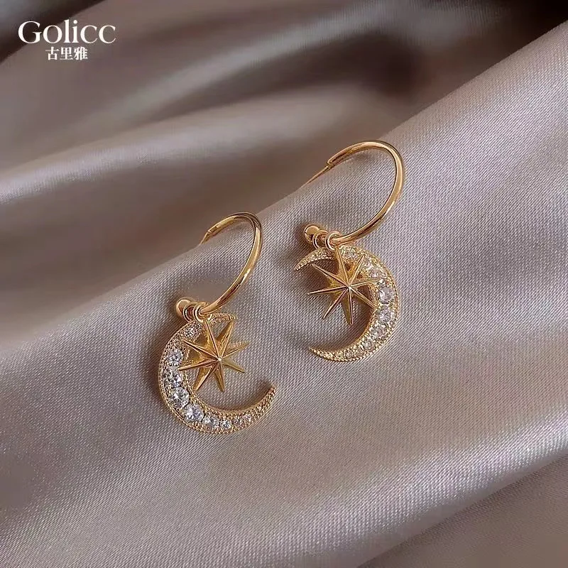 Женские серьги-гвоздики ADOLPH большие серьги эффектные украшения 2020 золотистого