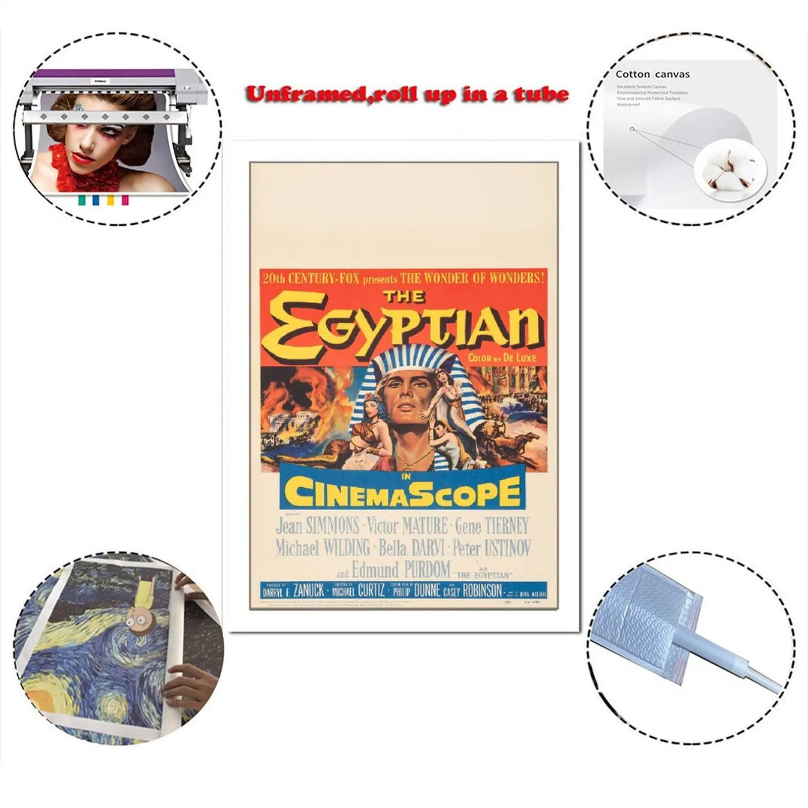 Настенный художественный плакат на египетском холсте современные декоративные