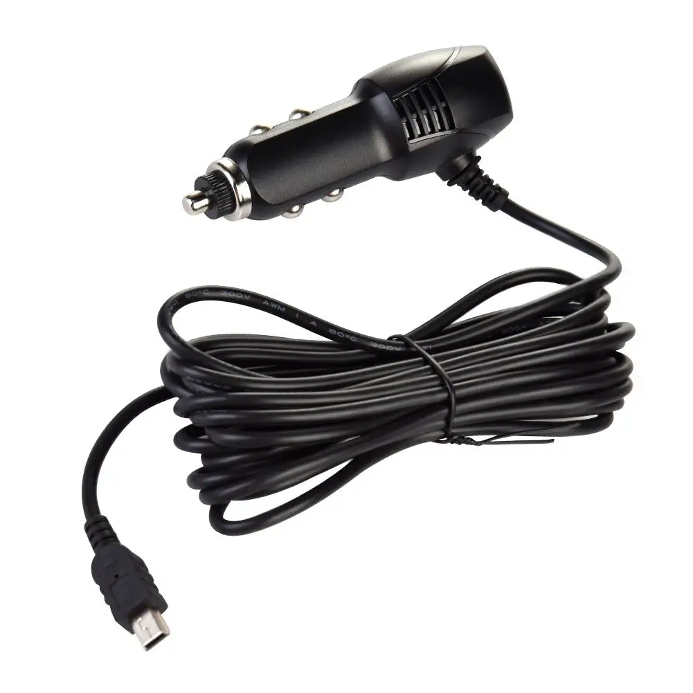 Car Dash Cam Charger Adapter USB Interface 3.5 M/3.83 Yd. Long 2A Current Rearview Mirror Dual Recording DVR Input 12-24V Output |