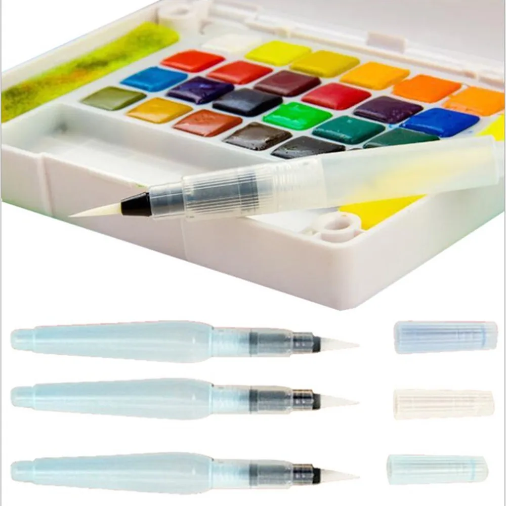 Многоразовая Акварельная кисть маркер ручка для рисования порошковый пигмент