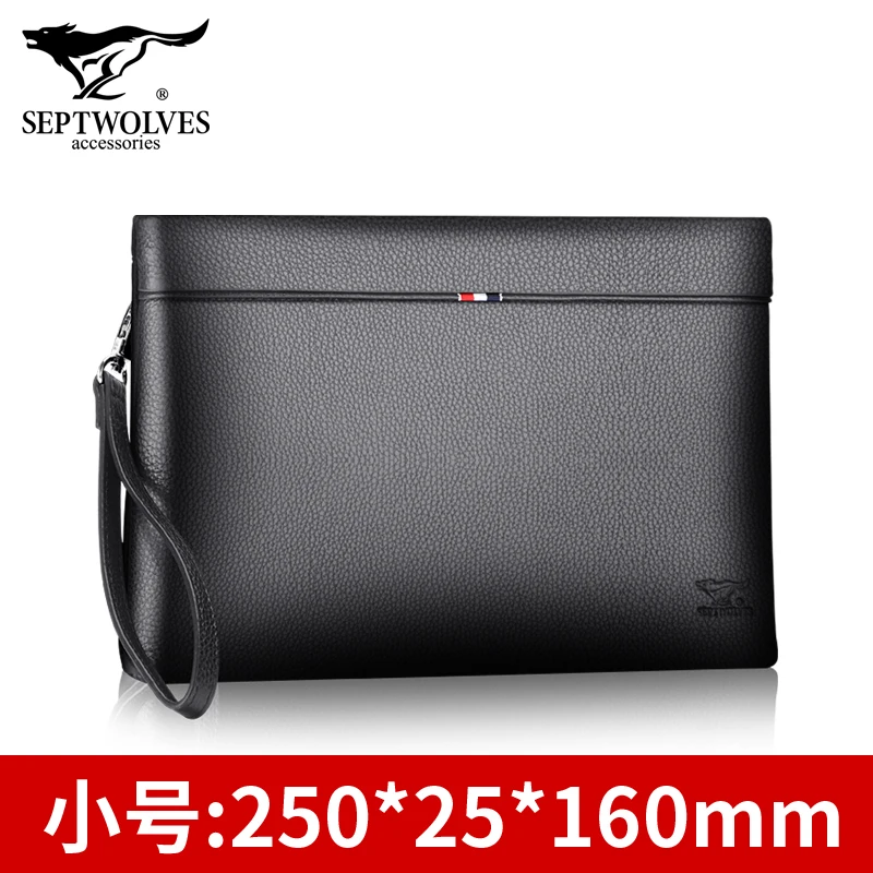 Envelope Package Men's Genuine Leather Clutch Bag  Handbag  Layer Cowhide Men's Bag Clutch Business Bag