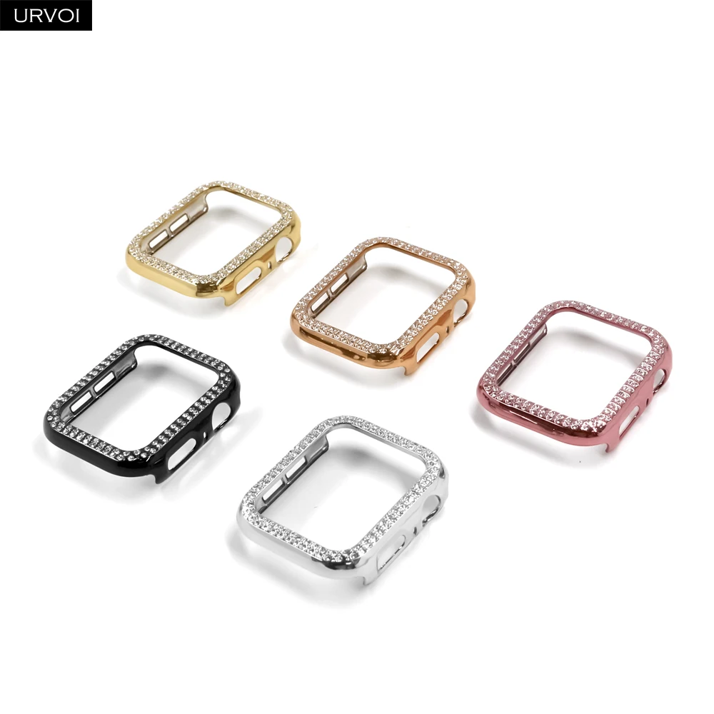 Пластиковый чехол URVOI для Apple Watch series 7 6 SE 5 4 3 2 двухрядный сверлильный ряд