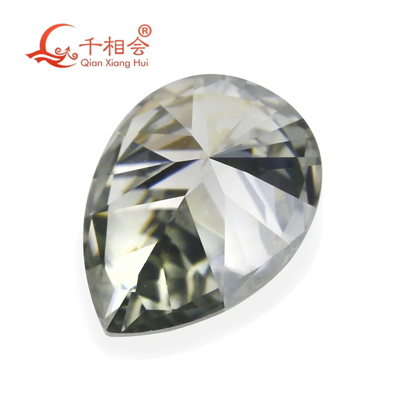 Серый цветной грушевидный материал муассаниты свободный камень от qianxianghui |