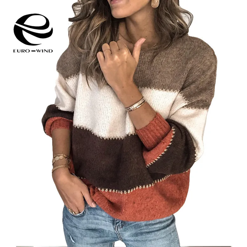 Зимние вязаные свитера размера плюс 5XL женские осенние повседневные Лоскутные