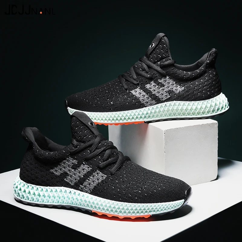 Мужские кроссовки дышащая повседневная обувь нескользящая удобная для бега