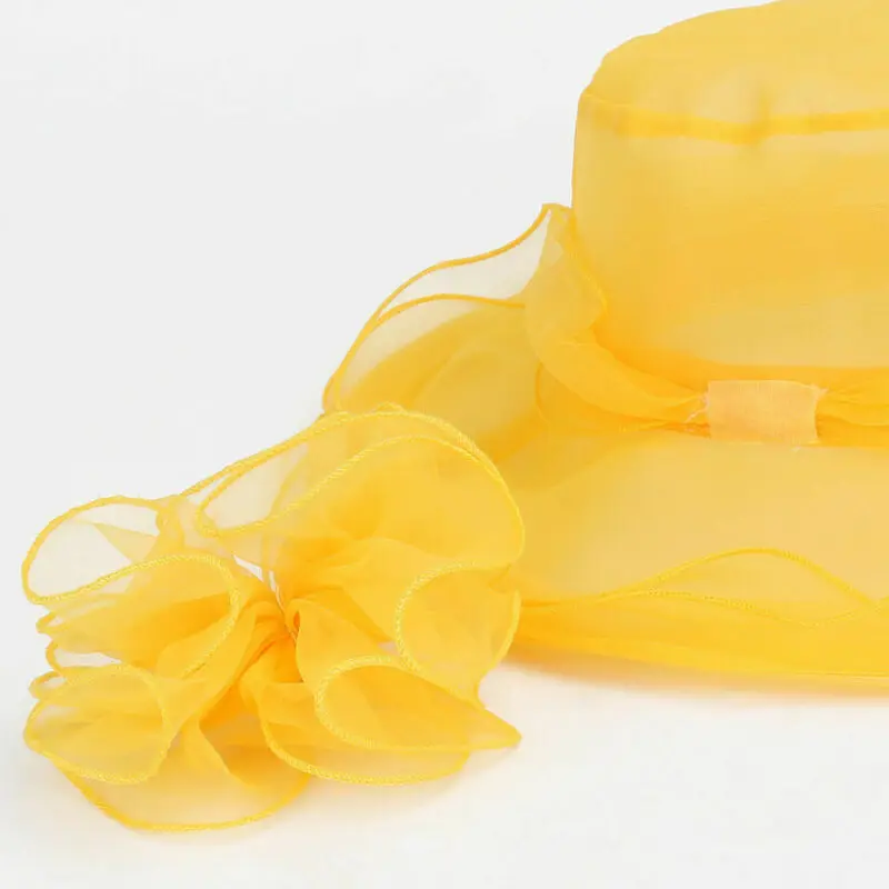 Шляпа от солнца Женская с широкими полями однотонная | Аксессуары для одежды