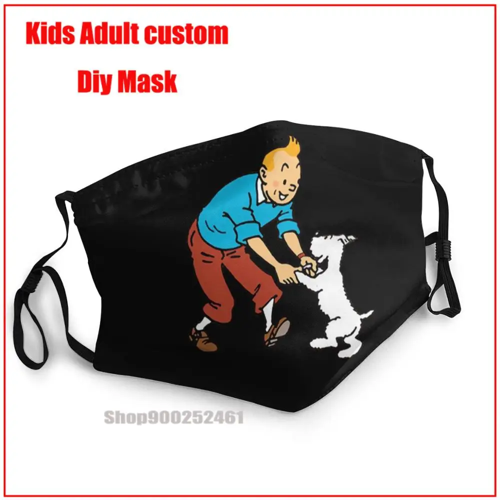 

Tintin и Заснеженная DIY маска для лица модная маска для лица s маска для лица моющаяся маска для рта хлопковая маска для лица дизайнерская