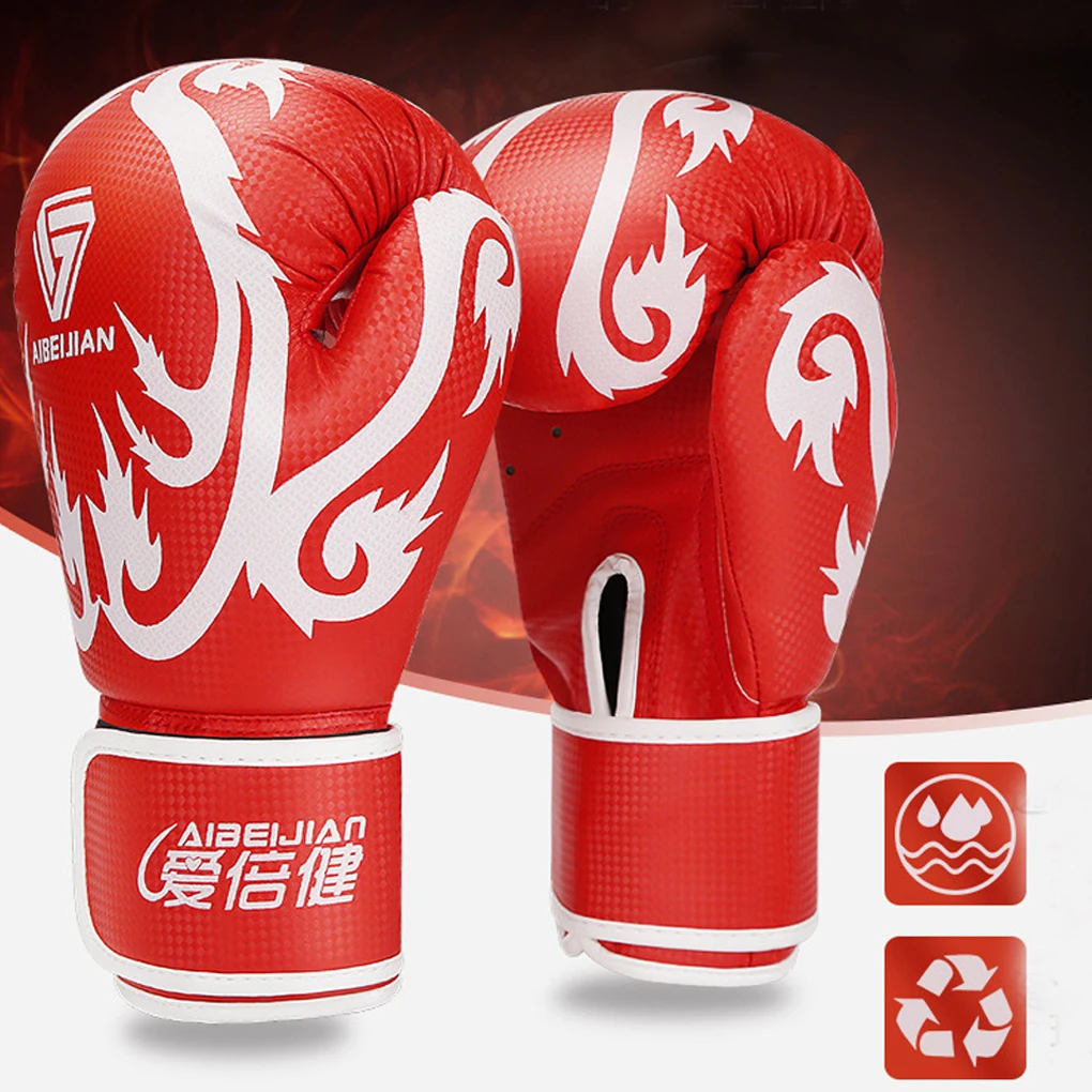 

1Pair Kick Boxing Gloves for Men Women PU Karate Muay Thai Free Fight MMA Sanda Training Adults Kids Equipment