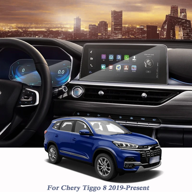Стайлинг автомобиля пленка для экрана GPS навигатора Chery Tiggo 8 2019 Настоящее стекло