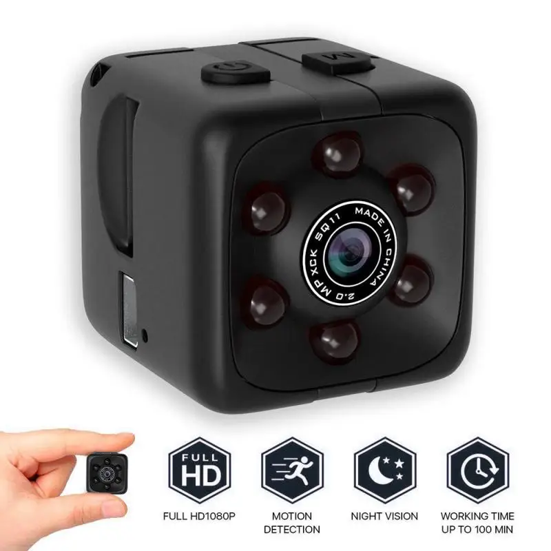 Мини IP-камера Cam SQ 11, Спортивная DV-камера с датчиком ночного видения, видеокамера с датчиком движения, миниатюрная видеокамера HD 1080P, Прямая п...