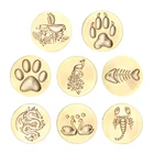 Восковая печать, штамп, винтажный круглый античный 3D воск для запечатывания животных головка штемпеля, специальная печать, штамп, сменная Медная головка