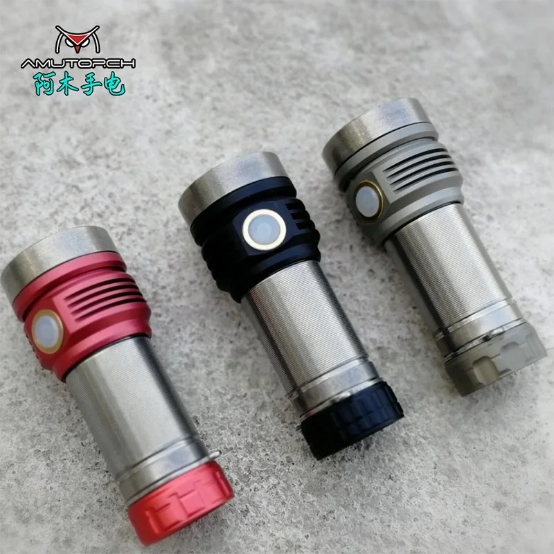 Светодиодный фонарик Аму X9 3 * SST40 4500 люмен мощный с плавным затемнением USB