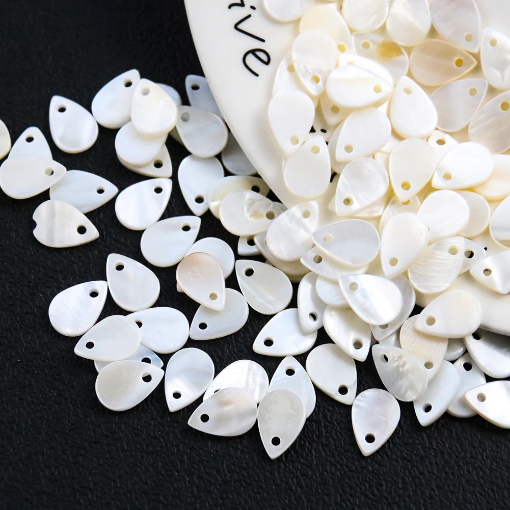 

5PC Natural White Shell 12mm Water Drop Beads Pendant Accessories Mother of Pearl Charms DIY Bracelet Jewelry Making Supplies