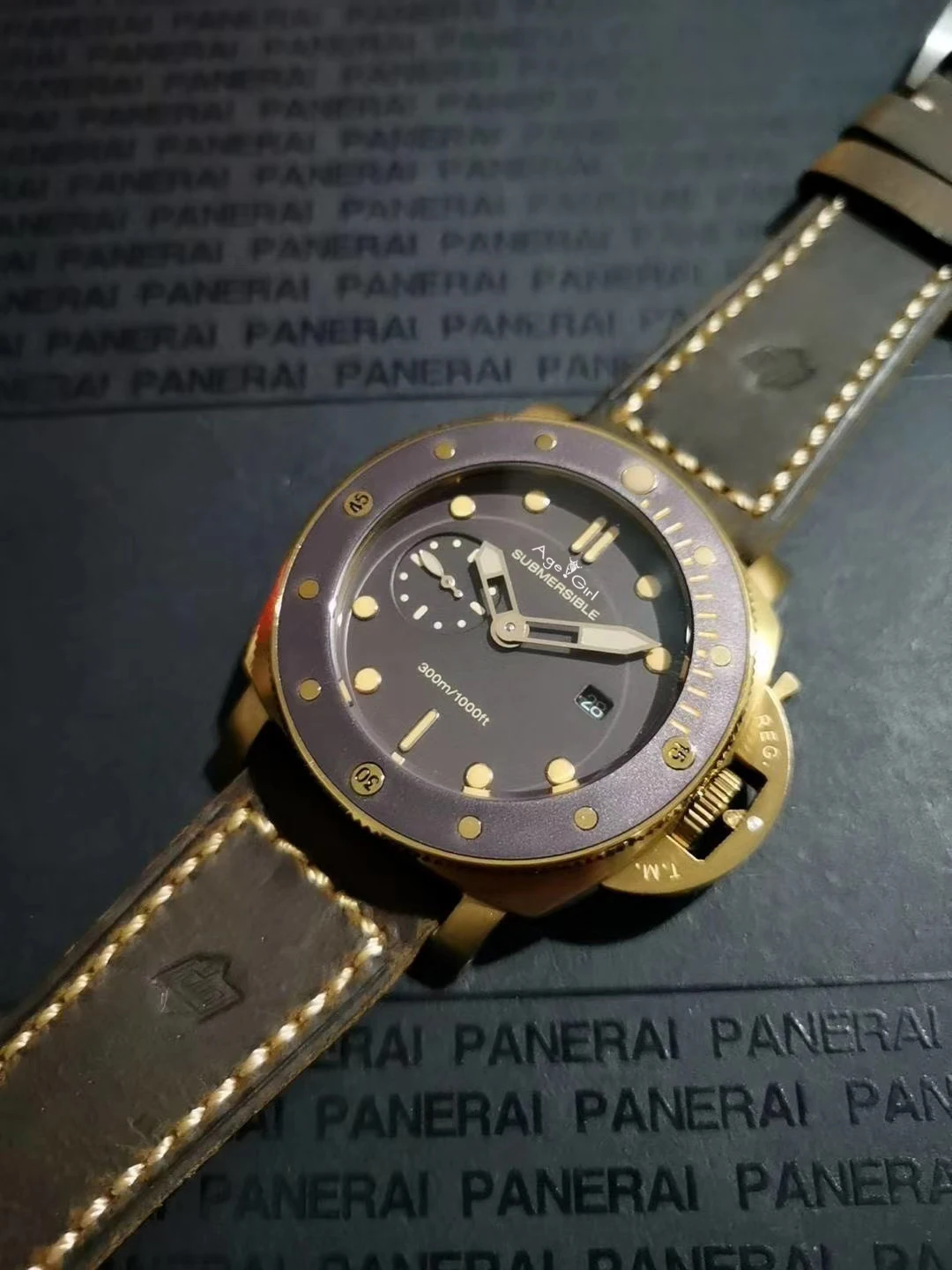 

Luxury Brand New Men Automatic Mechanical Sapphire Leather Stainless Steel 3 Days Bronzo Watches Luminous Ceramic Bezel 47mm