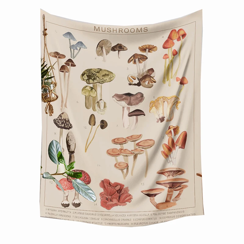 

Грибы гобелен настенная ткань одеяло психоделический Настенный Ковер Декор для комнаты фон