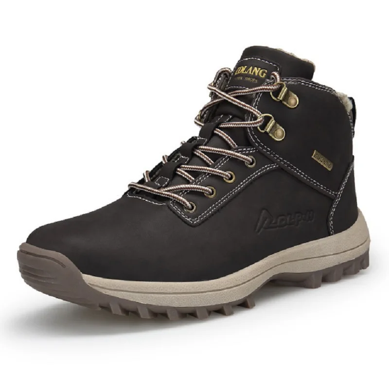 

Winter plus velvet thickening high-top warm cotton shoes snow boots sports shoes outdoor rubber non-slip hiking shoes