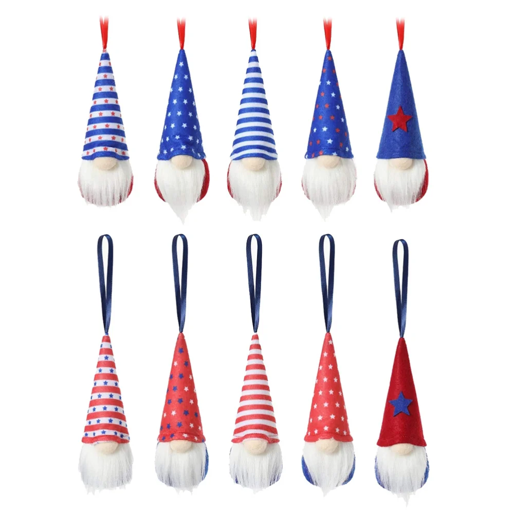 

10pcs Independence Day Faceless Dolls Household Adornments (Assorted Color)