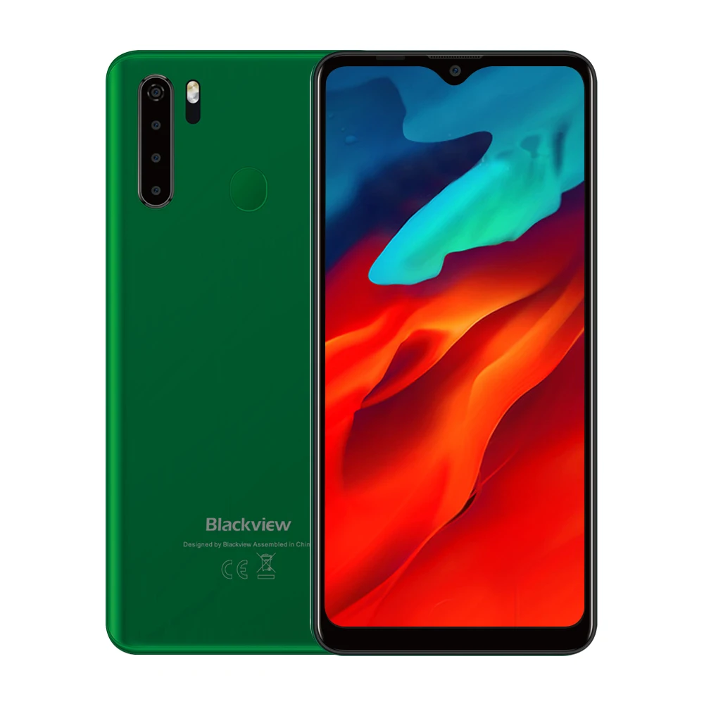 Jade Green Blackview A80 Pro Quad камера заднего вида, смартфон 6,49 '', капля воды, 4 Гб+ 64 ГБ, четыре ядра, Android 9,0, глобальная версия, 4G LTE, мобильный телефон - Цвет: Jade Green