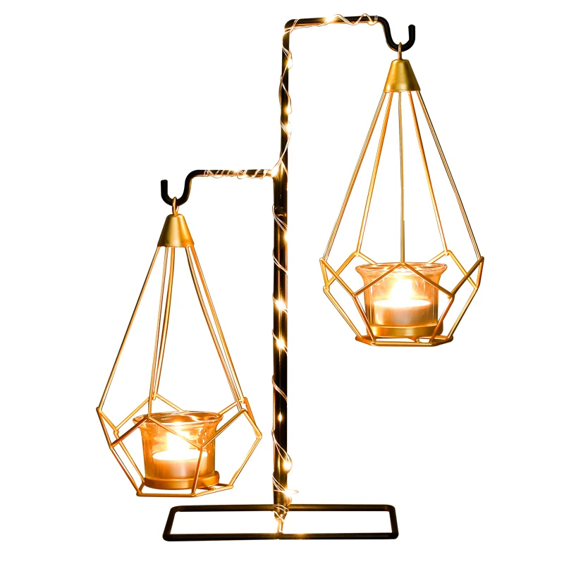 

Creative Metal Candle Holders Decor Modern House Outdoor Nordic Garden Retro Wedding Romantic Swieczniki Home Decor BY50CH