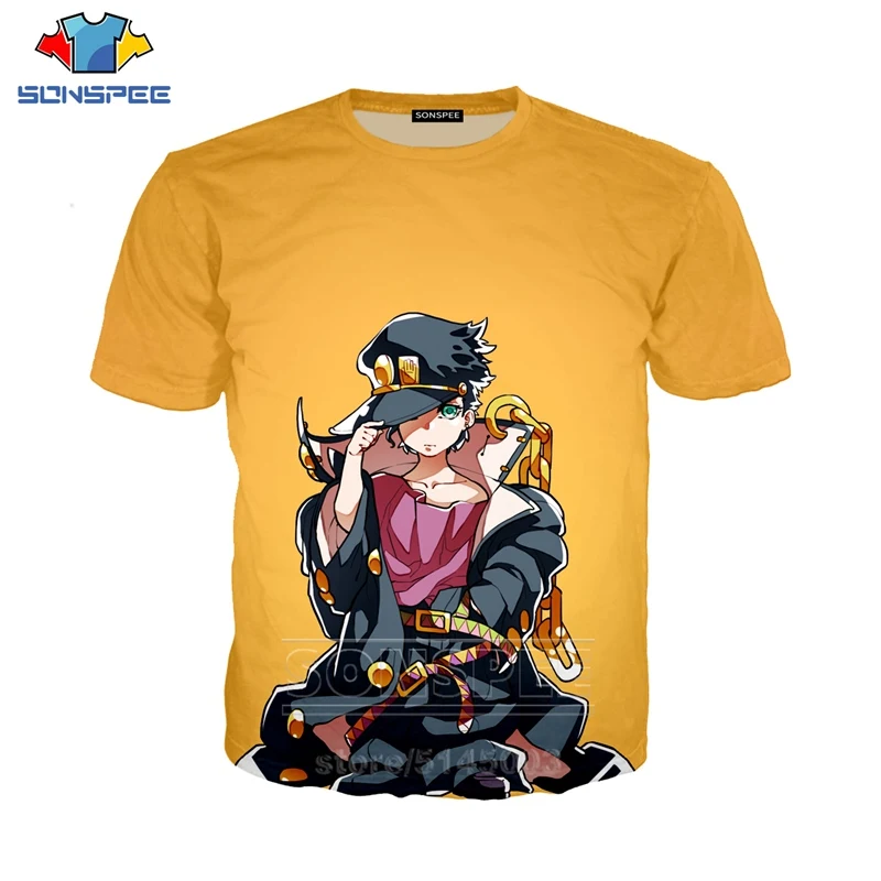 8 JoJo Необычные Приключения футболка для мужчин женщин Аниме Толстовка 3D принт Higashikata Josuke короткий рукав хип хоп топы пуловер C045-02 - Цвет: 8