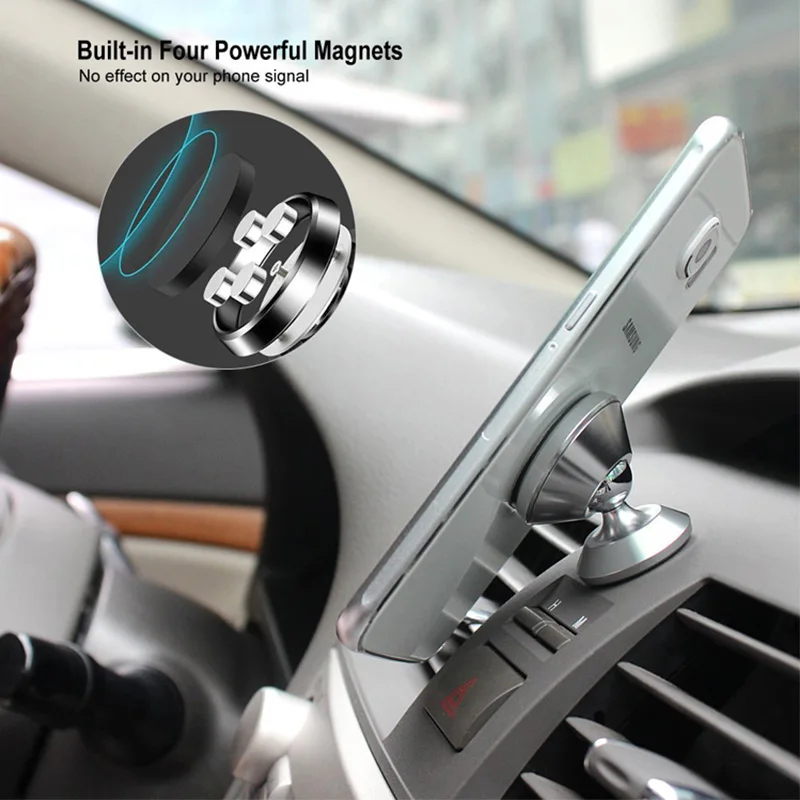 360 degree universal magnetic car mobile phone holder with ventilation holes mobile phone holder suitable accessory car holder free global shipping