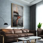 Настенная портретная живопись, настенный холст, постер с принтом, настенное искусство, красивая балерина для гостиной, домашний декор