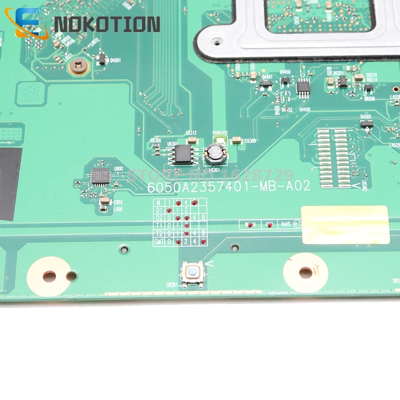Материнская плата NOKOTION SPS V000225010 PN 1310A2357402 для ноутбука toshiba satellite C650D C655D 6050A2357401 MB A02