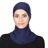 2021 factory direct supply new fashion luxury cotton islamic caps wholesale muslim modal monochrome womens bottom caps hijab