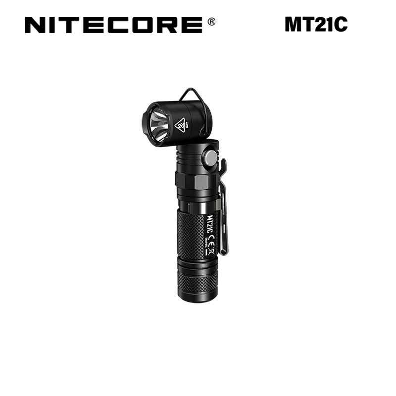 NITECORE MT21C 1000LM Multifunctional 90° Adjustable Flashlight Compact EDC Torch L-shaped work light Magnetic Base Metal Loop