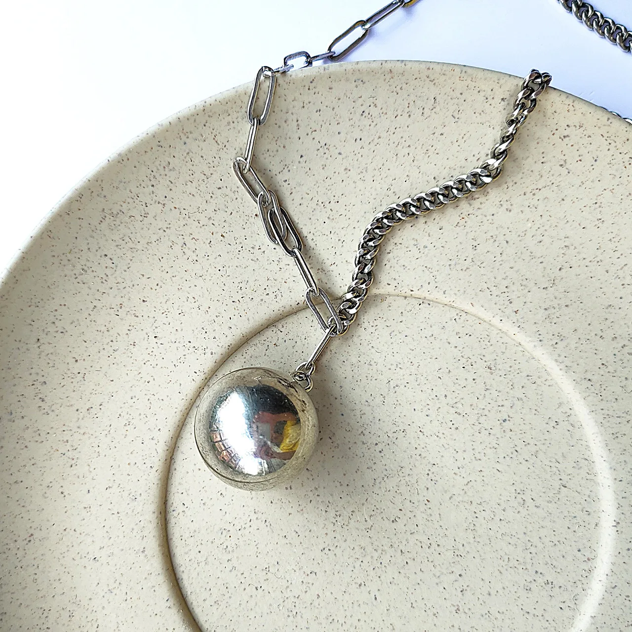 

Creative 925 Sterling Silver Necklace Bell Pendant Necklace Fashion Party Jewelry Women's Clavicle Chain Pendant