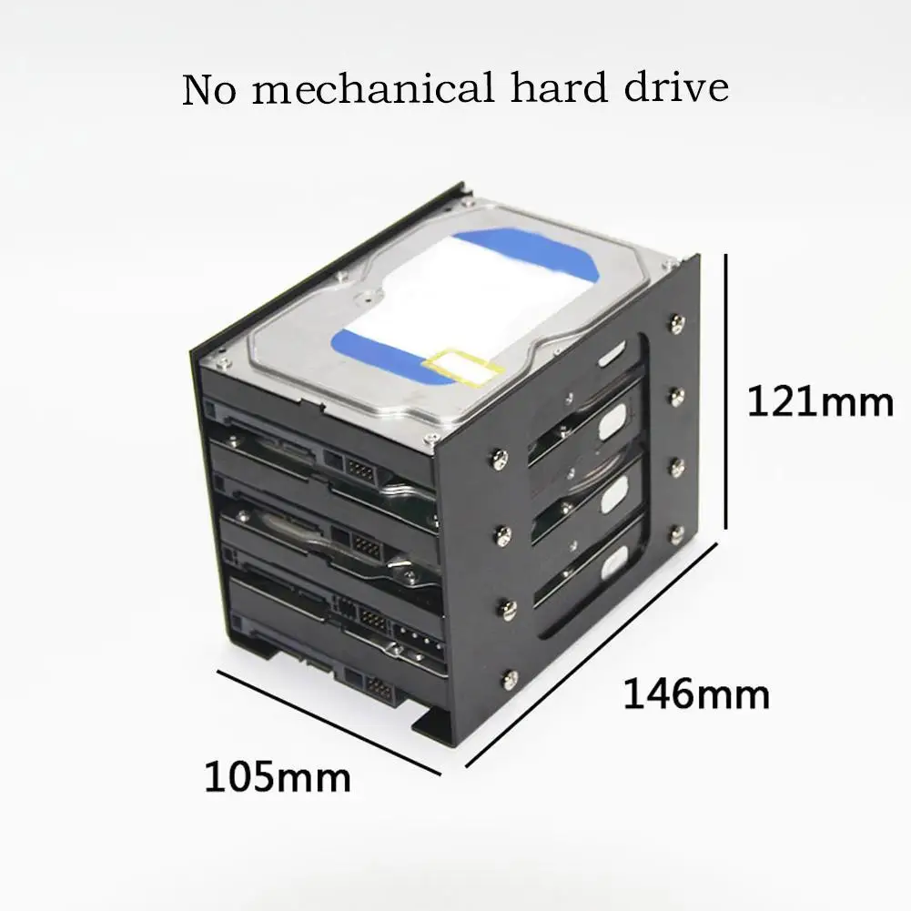 

Double-layer Four-layer Aluminum 3.5 HDD Hard Disk Hard Box Expansion Bracket Disk Metal Disk Bay Rack Hard 2 Bracket DIY L3U3