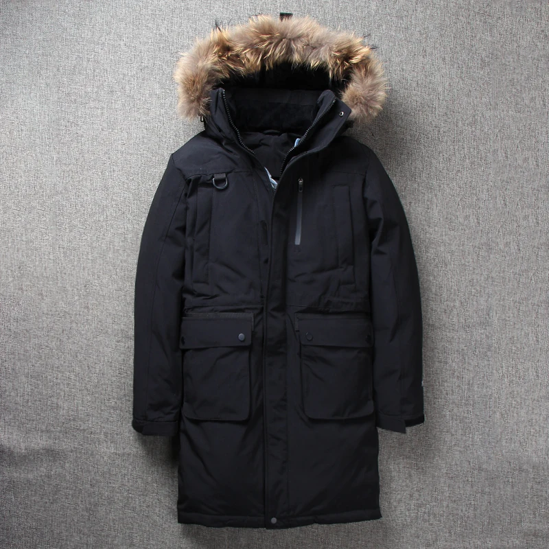 Winter Men Down Jacket Boys Coat Natural Fur M L XL XXL XXXL | Мужская одежда
