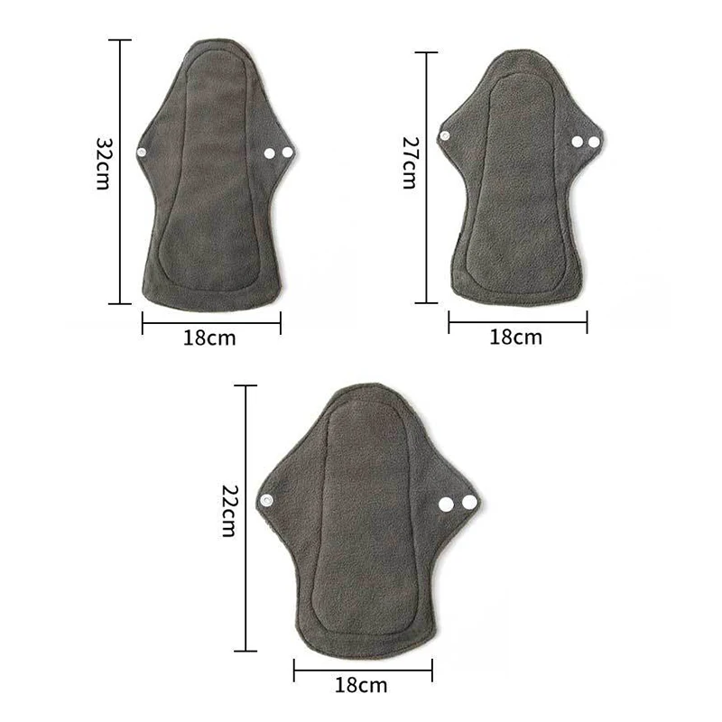 

Reusable Pads Bamboo Charcoal Pads Sanitary Pads Washable Panty Liner Mama Mummy Maternity Menstrual Cotton Organic Dropshipping