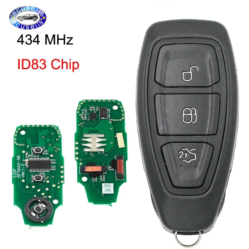 Интеллектуальный дистанционный ключ 434 МГц ID83 чип для Ford Focus C Max Mondeo Kuga Fiesta|chip ford|chip