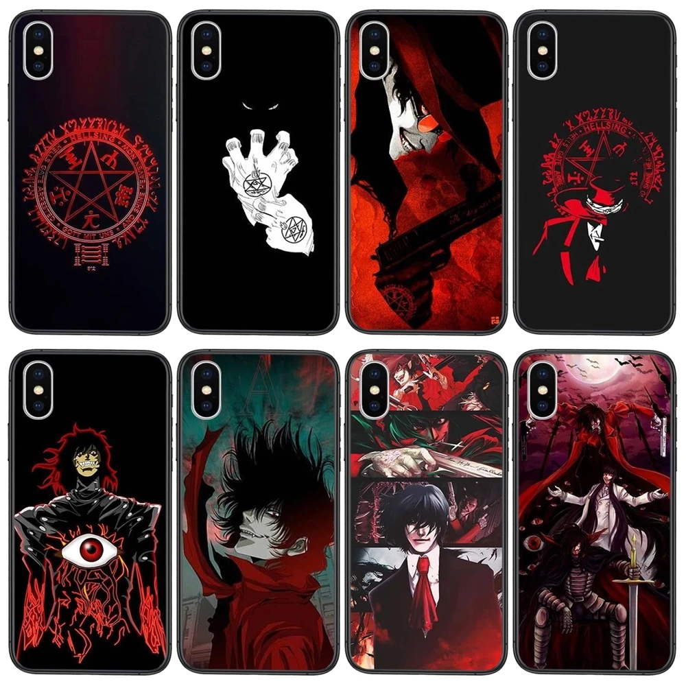 Официальный защитный чехол для телефона кожаный аниме Hellsing для iPhone 11 12 Pro Mini 5 5S SE 5C 6 6S 7 8X10 XR XS Plus Max