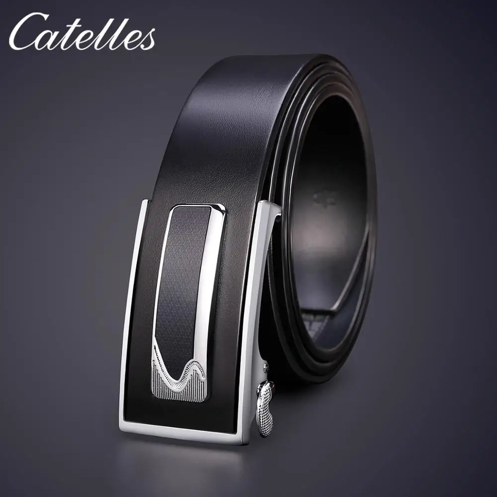 

Natural Leather Belt Auto Buckle Available Business Belt For Men Metal Buckle Suit Belt