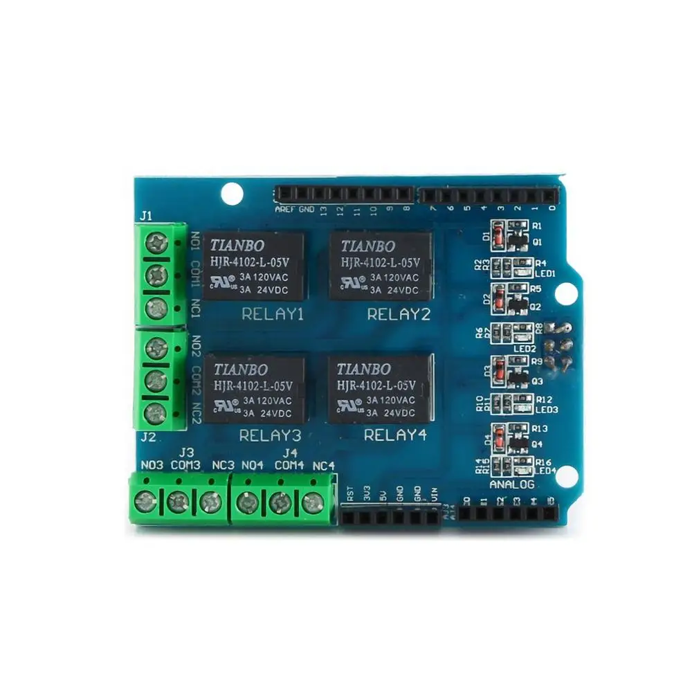 4 канала 5В Щит интерфейсы триггерный релейный модуль Управление платы реле для