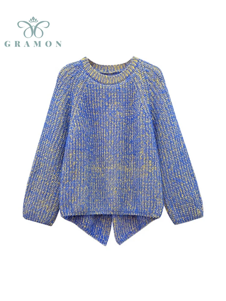 

Oversized Women Knitted Sweater Long Sleeve Thick Warm Pullovers 2021 Autumn Winter Clothes Fall Femme O Neck Chic Sueters Tops