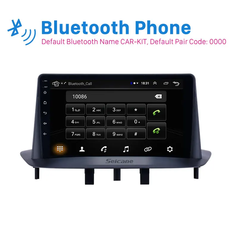 Автомобильный мультимедийный плеер Seicane с GPS стерео Android 9.0 для Renault Megane 3 2009 2010 2011