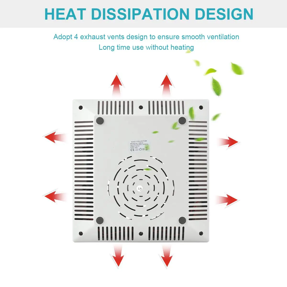 

80W Nail Vacuum Collector Dust Cleaning Fan for Manicure Equiment with Filter Strong Suction Manicure Vacuum Cleaner Machine