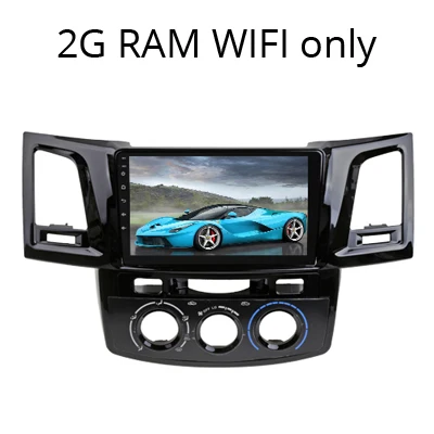Hilux Manual AC 2G Sinosmart Android 8,1 ips/QLED 2.5D экран автомобильный gps радио навигационный плеер для Toyota FortunerHilux Авто AC/ручной AC 2010 - Цвет: Hilux Manual AC 2G