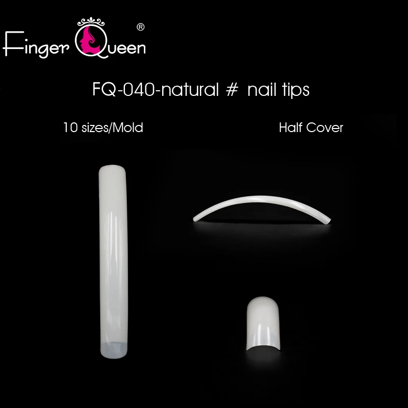 Fingerqueen 100 шт Искусственные ногти длинные балерина наполовину Французский