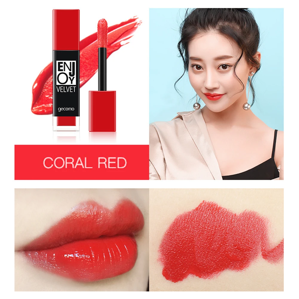 5 шт./компл. матовый набор жидкой глазури для губ осенне-зимняя помада вишневого