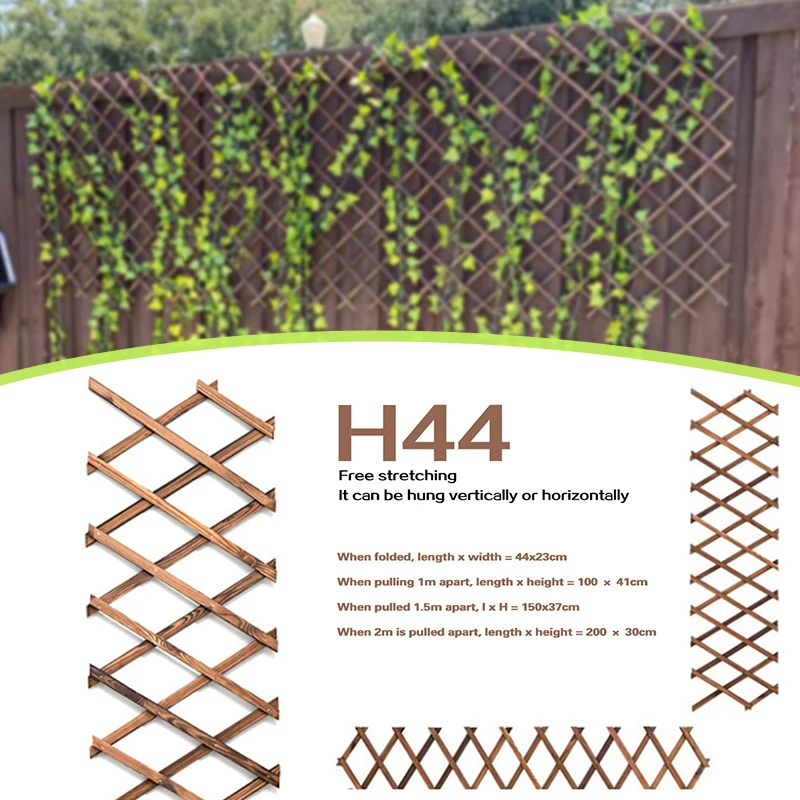 

Garden Lattices Trellis Expandable Wooden Fence Panel Plant Support for Support Climbing MJJ88