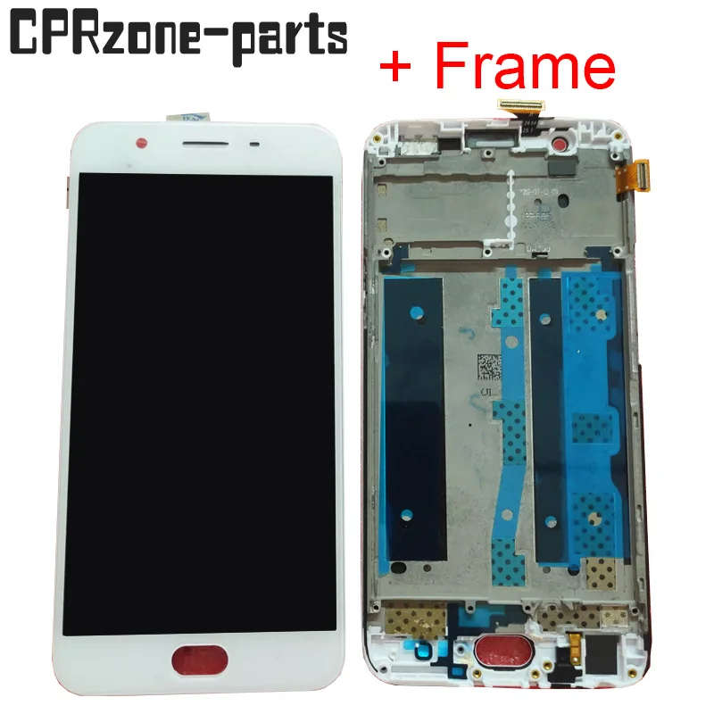 5.5&quot White + Frame For Oppo F1s A1601 A59 LCD Display With Touch Screen Digitizer Sensor Panel Assembly | Мобильные телефоны и
