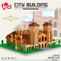 lezi lz8036 miniature diamond small particle model series caltech modular building blocks bricks childrens toy gift