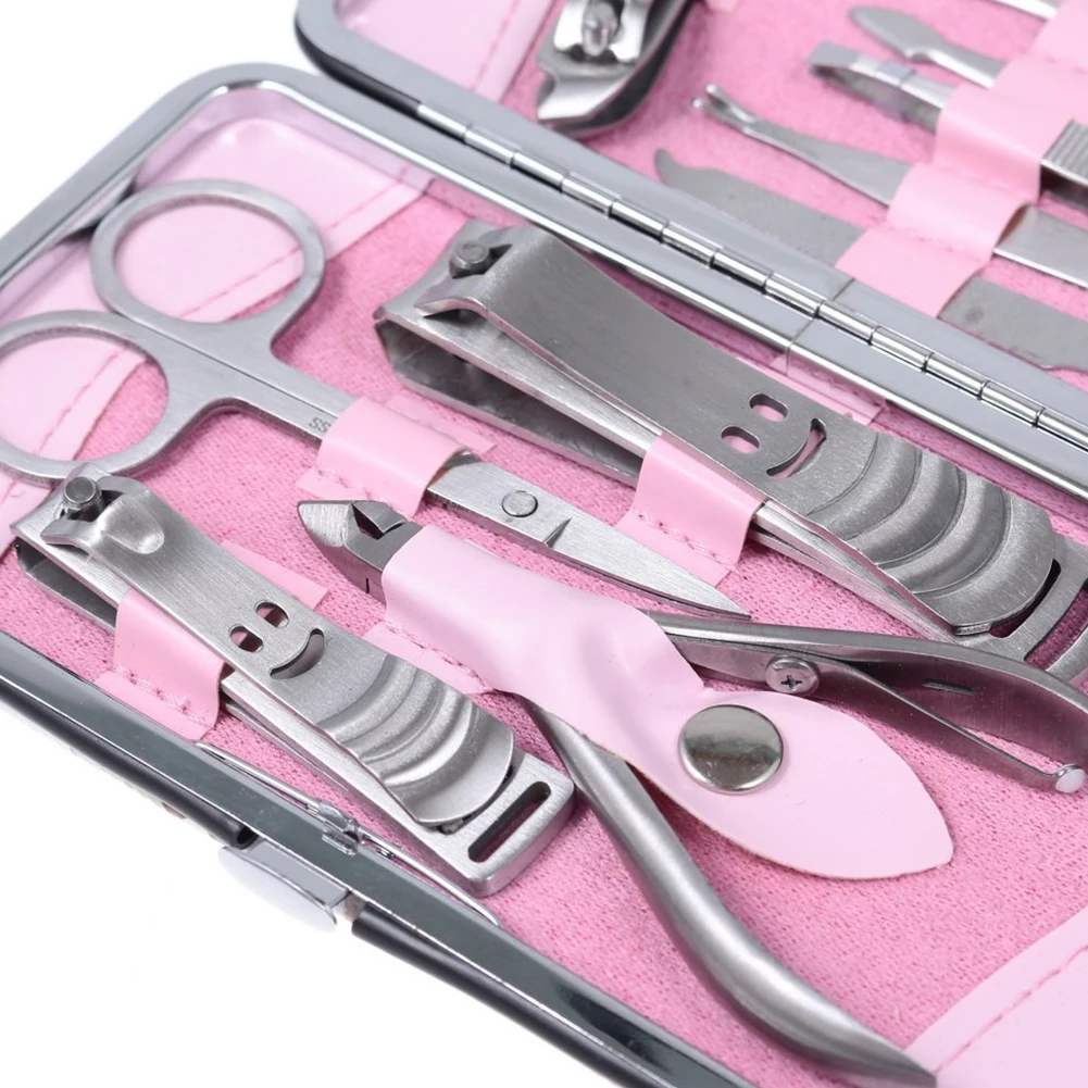 

Stainless Steel Manicure Pedicure Set Pedicure Scissors Set Stainless Steel Eagle Hook Portable Manicure Nail Clipper Tool 12pcs
