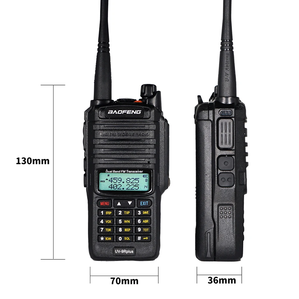 Baofeng UV-9R plus Walkie Talkie IP67 Водонепроницаемый главный динамик CB радио FM приемопередатчик UHF/VHF радио 10 Вт 4800 мАч uv 9r plus