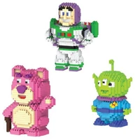 hot classic toy story cartoon figure buzz lightyear alien lotso lots o huggin bear model bricks micro diamond blocks toys gift