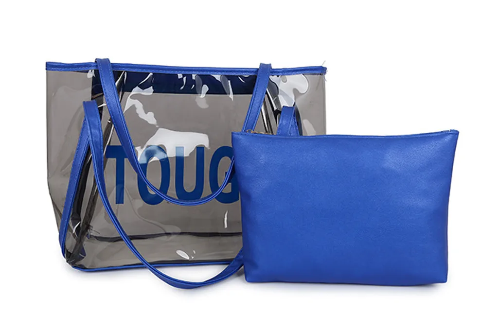 MOLAVE Women Transparent Jelly Bag Tote Summer Letter Big Shoulder Handbag 8.8 | Багаж и сумки